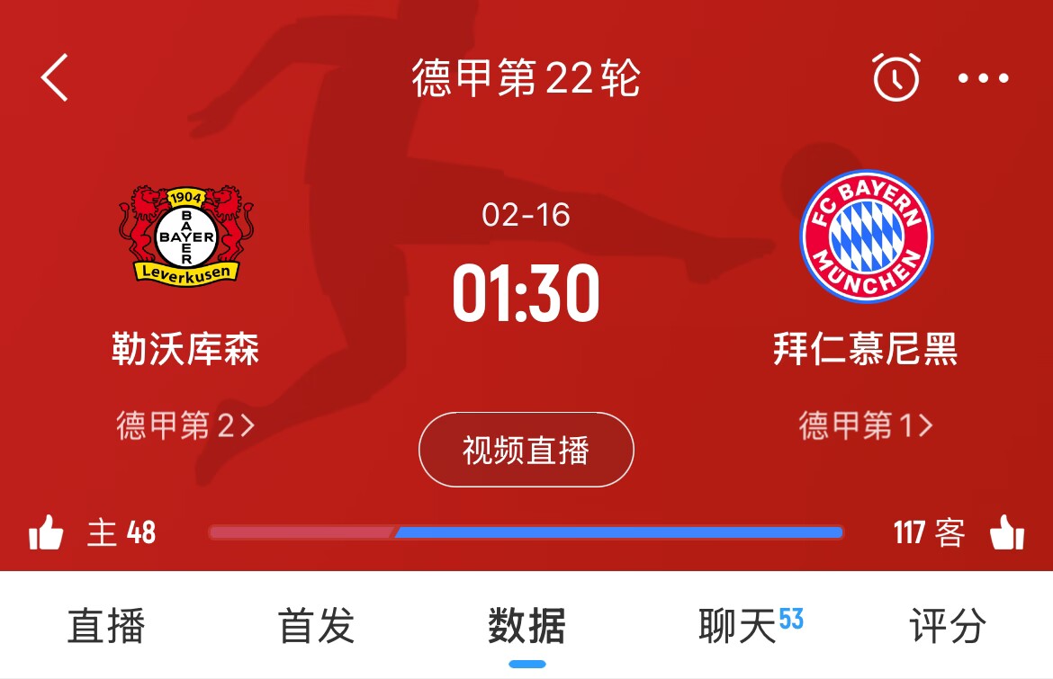  下輪決定冠軍？拜仁下場(chǎng)德甲將客戰(zhàn)勒沃庫(kù)森，若取勝將11分領(lǐng)跑